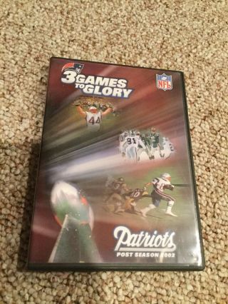 3 Games To Glory (2002) Nfl England Patriots Bowl 36 (rare Oop Dvd)