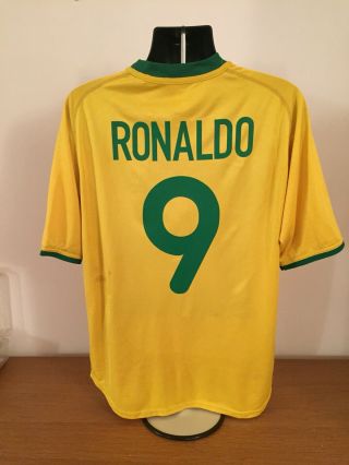 Brazil Home Shirt 2000/02 Ronaldo 9 Xl Vintage Rare