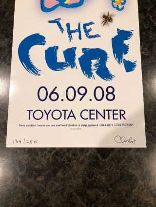 The Cure Uncle Charlie Rare Houston 2008 Gig Poster Robert Smith Goth Music 6