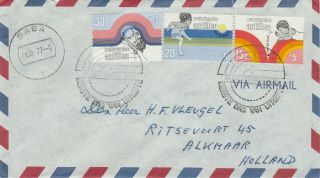 Netherlands Antilles Fdc Rare Cancel Saba Privat Cover 1972 E74