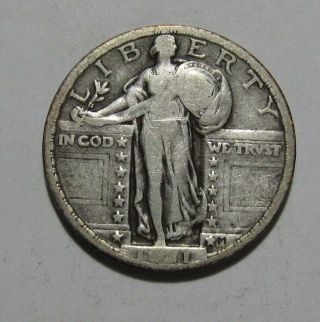1921 Standing Liberty Quarter - Very Good To Fine / Rare - 221su