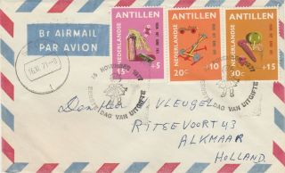 Netherlands Antilles Fdc Rare Cancel Saba Privat Cover 1971 E68