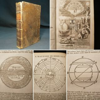 1694 Macrobius Roman Astronomy Dream Theorys Woodcut Rare Occult Mystic Pagan