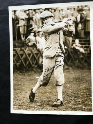 Golf: Rare Ink - Signed Press Photo Edward Viii (pow) At St Andrews 1920s