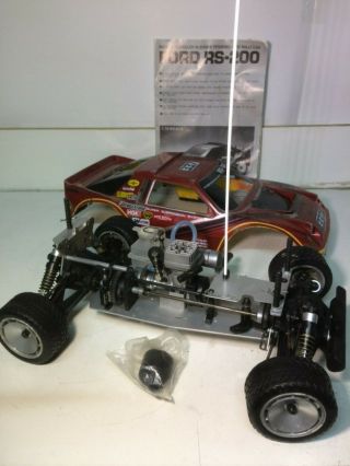 Rare Kyosho Ford Rs - 200 Nitro Rc Minty Chassis