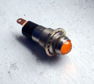 Amber Curved Lens Dash Gauge Panel Light Hot Rod Rat Nos 5/8 " Rare Dialco 1