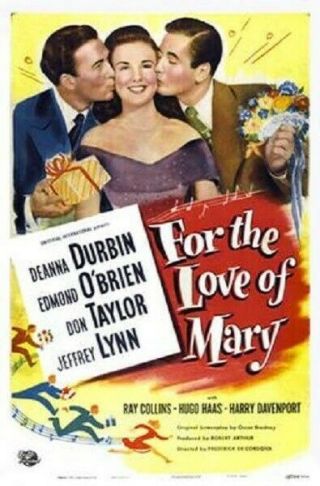 For The Love Of Mary Rare Classic Dvd 1948 Deanna Durbin