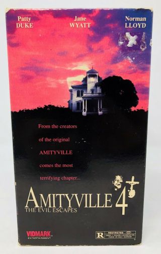 The Amityville 4 The Evil Escapes (vhs 1989) Rare