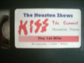 KISS at The Houston Shows.  Live at the Summit 1977 on two VHS.  VERY RARE OOP 4