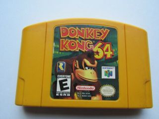 Donkey Kong Nintendo 64 N64 Oem Authentic Dk Yellow Video Game Cart Retro Rare