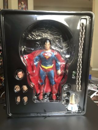 Mezco One 12 Superman Classic Box and all Accessories Rare HTF 8