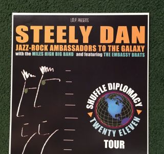 STEELY DAN Shuffle Diplomacy Tour 11x17 Promo Poster Merriweather 2011 RARE 2