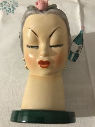 Rare Vintage Ucagco China Asian Lady Girl Head Vase Planter