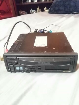 Old School Alpine 3de - 7886 In Dash 3 Disc Cd Changer Player Receiver Rare Black