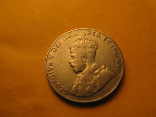 Canada 1926 Near 6 Rare 5 Cent Coin Id B.
