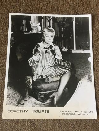 Dorothy Squires - Very Rare 1970 Record Management Press Photograph