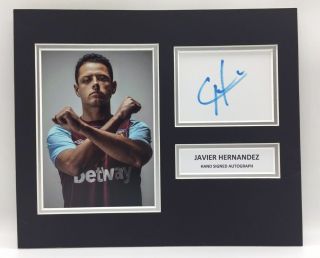 Rare Javier Hernandez West Ham Signed Photo Display,  Autograph Chicharito