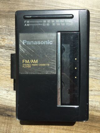 Panasonic Rq - V51 Fm/am Stereo Radio Cassette Belt Clip Portable Player Rare