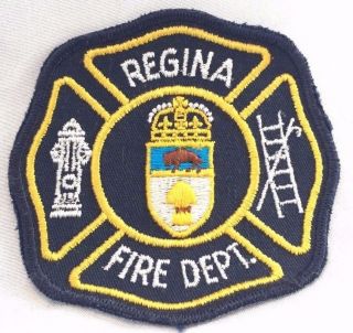 Regina Fire Department,  Saskatchewan,  Canada Rare Vintage Shoulder Patch Proof