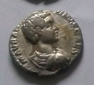 Rare Ancient Roman Silver Coin Denarius Caracalla 196 Ad Security Shield
