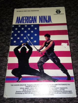 American Ninja Vhs Rare Rental Big Box Oop Gate Fold 1st Edition 1985 Canon Film