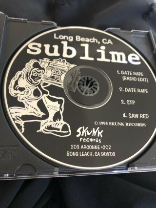 SUBLIME RARE DATE RAPE SINGLE EP 1995 CD HIDDEN TRACK BADFISH OOP 6
