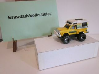 Vtg 1984 Schaper Stomper Yellow Jeep Honcho With Camper,  The Workhorse,  Rare