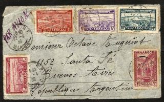 France Morocco To Argentina Front Cover 1939 - Air Cover - Rare Destination