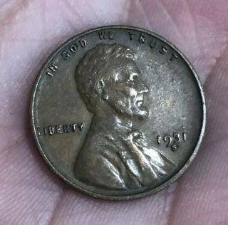 1931 - S Lincoln Cent Rare Key Date Xf Pq