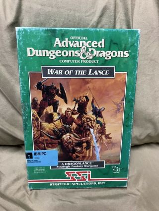 Advanced Dungeons And Dragons War Of The Lance Ibm Pc Rare Complete