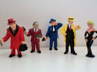 Rare Vintage Disney Dick Tracy Madonna Pvc Toy Figures Cake Toppers X 6 1990s