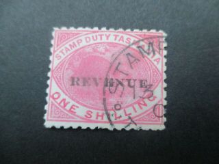 Tasmania Stamps: Overprint Revenue Seldom Seen - Rare (d258)