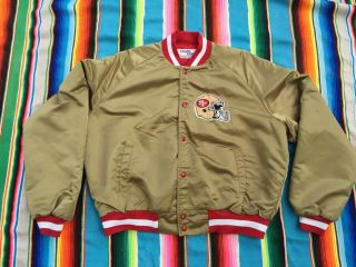 Vintage San Francisco 49ers Chalk Line Satin Jacket Size Xl Mens Bomber Rare
