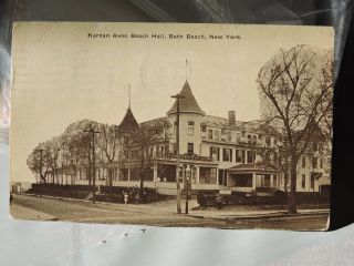 Rare 1917 Kernan Bensonhurst Brooklyn Ny York Bath Beach Post Card Postcard