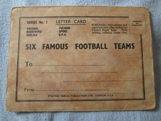Rare Photo Set Six Famous Football Teams 1948 - 49 No.  1 London Teams Vgc