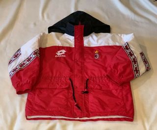 Ac Milan Vintage Jacket Red & White Season 93/94 Lotto Motta - Extremely Rare