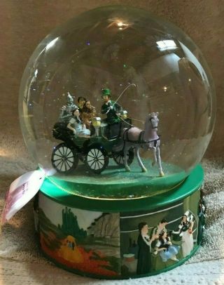 Rare Large Wizard Of Oz Musical Water Snow Globe Westland 1856 " Carriage Ride "