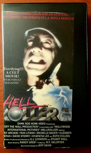 Hellroller Vhs 1991 Wheel Chair Slasher Horror Extremely Rare Cult Hell Roller