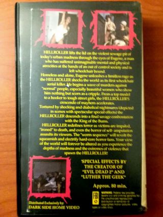 HellRoller VHS 1991 wheel chair slasher horror extremely rare cult Hell Roller 2