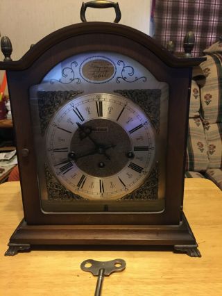 Rare Vintage Bulova Tempus Fugit Mantel Westminster Clock Claw Feet