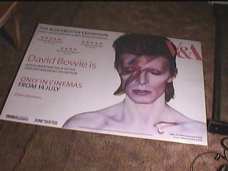 David Bowie V&a Roll Orig Brit Quad 30x40 Movie Poster Aladdin Sane Rare