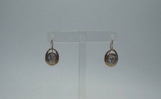 Rare Designer Silpada Sterling Silver Drop Dangle Earrings W/ Gemstone Gem