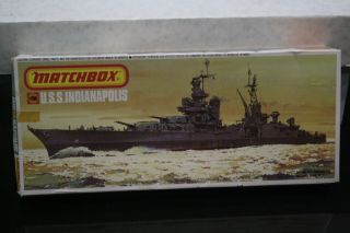 1/700 Matchbox U.  S.  S.  Indianapolis U.  S Navy Wwii Detail Model Ship Boat Rare