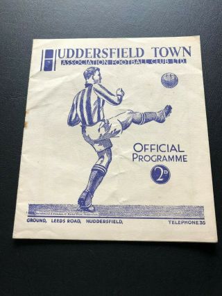 Huddersfield Town V Sunderland Programme December 27th 1937.  Rare