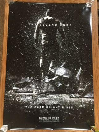 The Dark Knight Rises Poster Ds 27x40 Rare Christopher Nolan
