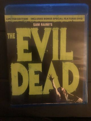 Evil Dead Limited Edition Blu Ray With Bonus Dvd Rare & Oop