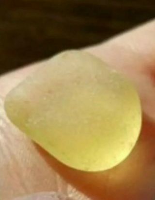 Sea Glass - RARE Lemon Yellow,  Jewelry Grade Collecter ' s Piece 4