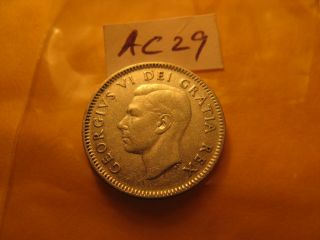 Canada Key Date 1948 Ten Cent Rare Silver Coin Id Ac29.