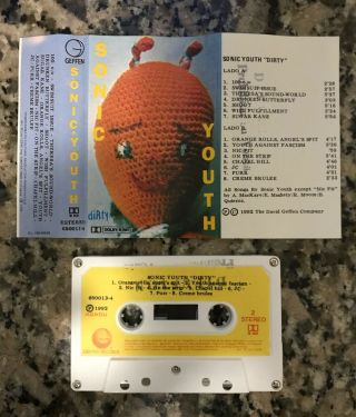 Sonic Youth Dirty Rare Uruguay Cassette Tape Promo