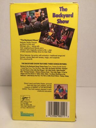 Barney - The Backyard Show (VHS,  1988) Hard To Find Rare 2